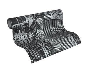 A.S. Création Papier peint intissé Day & Night glow in the dark métallisé noir 10,05 m x 0,53 m 252845