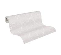 A.S. Création Papier peint intissé Elegance 3 grisaille métallisé blanc 10,05 m x 0,53 m 305071