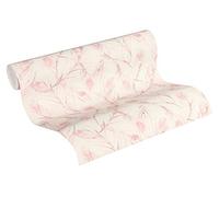 A.S. Création papier peint intissé Exotic Life papier peint fleuri 10,05 m x 0,53 m gris métallisé rose 373672 37367-2