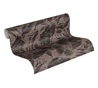A.S. Création papier peint intissé Greenery papier peint effet jungle papier peint palmier 10,05 m x 0,53 m marron noir 372192 37219-2