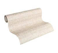 A.S. Création papier peint intissé Greenery papier peint uni 10,05 m x 0,53 m beige crème métallisé 322612 32261-2