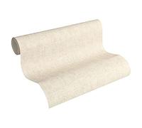 A.S. Création papier peint intissé Greenery papier peint uni 10,05 m x 0,53 m beige crème métallisé 322618 32261-8