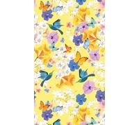 Livingwalls Papier peint intissé Motif fleurs en jaune, bleu et blanc - Papier peint pour différentes pièces - XXL 2,80 m x 1,59 m