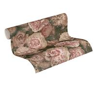 A.S. Création papier peint intissé Neue Bude 2.0 Edition 2 Romantic Flowery papier peint fleuri 10,05 m x 0,53 m rouge noir rose 374022 37402-2