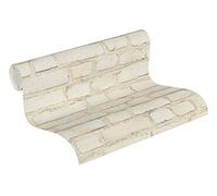 A.S. Création papier peint intissé Neue Bude 2.0 Edition 2 Stones & Structure papier peint brique 10,05 m x 0,53 m blanc gris rouge 374141 37414-1