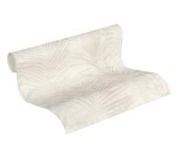 A.S. Création papier peint intissé Neue Bude 2.0 Edition 2 Tropical Concret palmier effet jungle 10,05 m x 0,53 m crème gris beige 374113 37411-3