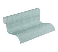 Livingwalls papier peint intissé New Walls Cosy & Relax papier peint uni 10,05 m x 0,53 m bleu vert 374233 37423-3