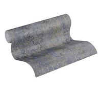Livingwalls papier peint intissé New Walls Urban Grace 10,05 m x 0,53 m bleu métallisé gris 374245 37424-5