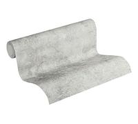 A.S. Création papier peint intissé New Walls Urban Grace papier peint uni 10,05 m x 0,53 m gris métallisé 374254 37425-4