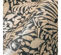 A.S. Création Papier peint intissé - Tapisserie papier peint florale en or et noir - Papier peint pour différentes pièces - Papier peint adhésif en 10,05 m x 0,53 m