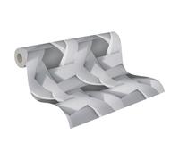 A.S. Création Papier peint intissé - Tapisserie papier peint géométrique en gris - Papier peint pour différentes pièces - Papier peint adhésif en 10,05 m x 0,53 m