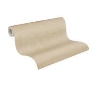 A.S. Création Jade 2 papier peint intissé avec motif raphia 10,05 m x 0,53 m - beige, taupe - papier peint expansé uni Made in Germany - 395033
