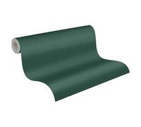 A.S. Création papier peint intissé uni en vert foncé - papier peint en relief 10,05 x 0,53 m - 393395