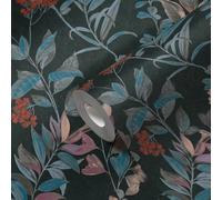 A.S. Creation Papier Peint Mario Fleur 391711 Intissé Coloré Noir 10.05 x 0.53 m