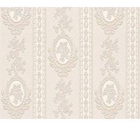 A.s. creation papier peint métallisé rose 186133 style baroque crème/vinyle-ornament