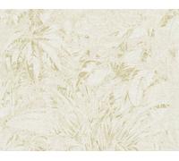 A.S. Création, Papier peint moderne avec des feuilles généreuses et un impressionnant jeu d'ombres beiges, 39560-1, 0.53 x 10 m