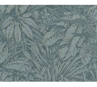 A.S. Création, Papier peint moderne avec des feuilles généreuses et un impressionnant jeu d'ombres vertes, 39560-3, 0,53 x 10 m
