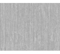 A.S. Création, Papier peint moderne avec imitation de la texture du bois dans le béton et avec des éléments brillants sur fond gris, 39561-2, 0.53 x 10 m