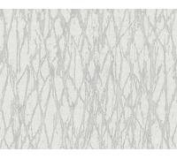 A.S. Création, Papier peint moderne avec imitation d'écorce d'arbre, décoré de paillettes dans les tons gris, 39563-2, 0,53 x 10 m