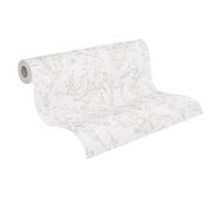 Livingwalls Papier peint non tissé motif floral gris clair/blanc 10,05 m x 0,53 m