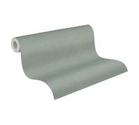 A.S. Création Papier peint non tissé avec structure textile - Papier peint uni clair vert 10,05 m x 0,53 m - 790974