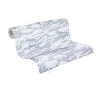 A.S. Création Papier Peint Nuages Jungle Chic intissé - 10,05m x 0,53m - Gris Blanc Fabriqué en Allemagne 377054 37705-4