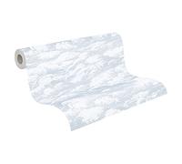 A.S. Création Papier Peint Nuages Jungle Chic intissé - 10,05m x 0,53m - Gris Blanc Fabriqué en Allemagne 377052 37705-2