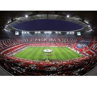A.S. Création Papier peint Papier peint Stade FC Bayern en rouge, blanc et vert - papier peint pour différentes pièces - papier peint intissé tableau mural XXL 384 x 260 cm