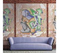 Livingwalls Papier peint photo Motif graffiti Marron 2,80 m x 1,59 m