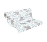 A.S. Création papier peint pour chambre d'enfant Lilly & Luis - papier peint intissé résistant à l'aspect ours koala - 10,05 m x 0,53 m - marron, gris, vert - fabriqué en Allemagne - 771342