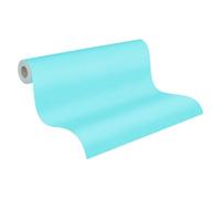 A.S. Création Papier Peint Uni 383136 Little Love Papier peint intissé uni sans PVC Bleu satiné