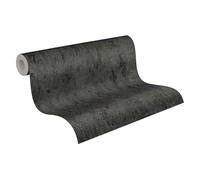 A.S. Création Papier peint intissé Uni Elements 10,05 m x 0,53 m Noir/Argent/Gris