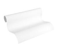 A.S. Création Papier Peint Uni Elements Papier peint intissé - 10,05m x 0,53m - Blanc Fabriqué en Allemagne 362066 36206-6