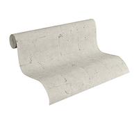 A.S. Création Papier Peint Uni Elements Papier peint intissé - 10,05m x 0,53m - Gris Beige Fabriqué en Allemagne 939921 93992-1