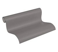 A.S. Création Papier Peint Uni New Life Papier peint intissé 10.05 m x 0.53 m Anthracite Fabriqué en Allemagne 303240 3032-40
