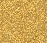 A.S. Création Papier peint Versace Papier Peints Design Barocco Birds Papier peint intissé 10.05 m x 0.70 m Or Made in Germany 935833 93583-3