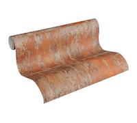 A.S. Création Papier Peint Vintage Elements Papier peint intissé - 10,05m x 0,53m - Orange Brun Cuivre Fabriqué en Allemagne 361182 36118-2