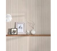 A.S. Création Papier Peints À Rayures Attractive intissé 10.05 m x 0.53 m Beige Gris Blanc Fabriqué en Allemagne 378173 37817-3