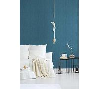 A.S. Création Papier Peints Uni Attractive intissé 10.05 m x 0.53 m Bleu Fabriqué en Allemagne 378338 37833-8