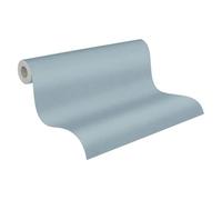 A.S. Création Papier Peints Uni Cuba intissé - 10,05m x 0,53m - Bleu Fabriqué en Allemagne 306887 30688-7