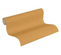 A.S. Création Papier Peints Uni Cuba intissé - 10,05m x 0,53m - Jaune Fabriqué en Allemagne 371784 37178-4