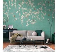 A.S. Creation Papiers peints photo The Wall III 399211 Un motif par rouleau Fleurs Floral Bleu Crème