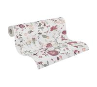 A.S. Création PintWalls II papier peint intissé à motif floral style champêtre 0,53 x 10,05 m - vert, rouge, blanc - papier peint à motif de feuilles Made in Germany - 397461