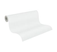 A.S. Création Pure Elegance einfarbige Vliestapete 10,05 m x 0,53 m - Weiß - Unitapete Made in Germany - 397782