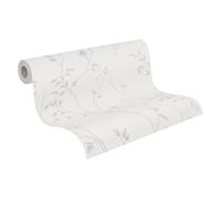 A.S. Création Pure Elegance Vliestapete mit Blätterranken 10,05 m x 0,53 m - Creme, Beige - Florale Motivtapete Made in Germany - 397672