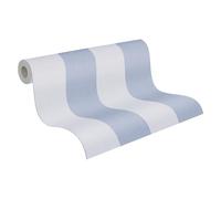 A.S. Création Pure Elegance Vliestapete mit Blockstreifen 10,05 m x 0,53 m - Violett, Rosa - Streifentapete Made in Germany - 397904