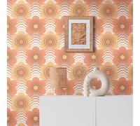 A.S. Création Papier peint intissé 395393 Retro Chic – Motif floral Marron/Orange/Jaune – 8,50x0,53m