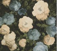 A.S. Création Rosentapete Histoire de l'art florale Tapete Vliestapete blau grün creme 10,05 m x 0,53 m