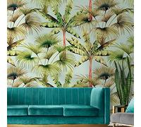 A.S. Création Travel Styles Papier peint non tissé - Papier peint tropical bleu et vert - Élégant mural pour différentes pièces - 1,59 m x 2,80 m