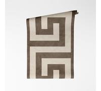 A.S. Création VERSACE VI Greek Papier peint intissé Motif méandre Méduse Doré et tons neutres Surface vinyle géométrique 10,05 x 0,70 m Marron/crème 791744